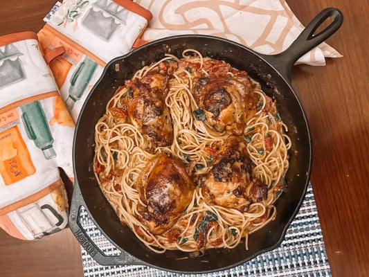 Creamy Sun-Dried Tomato Chicken & Spaghetti