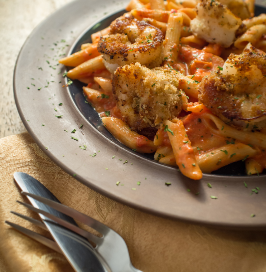 Copycat Bistro Shrimp Pasta with Lemon-Basil Cream Sauce