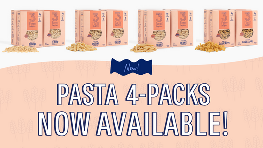 Image of new Three Farm Daughters pasta 4 packs