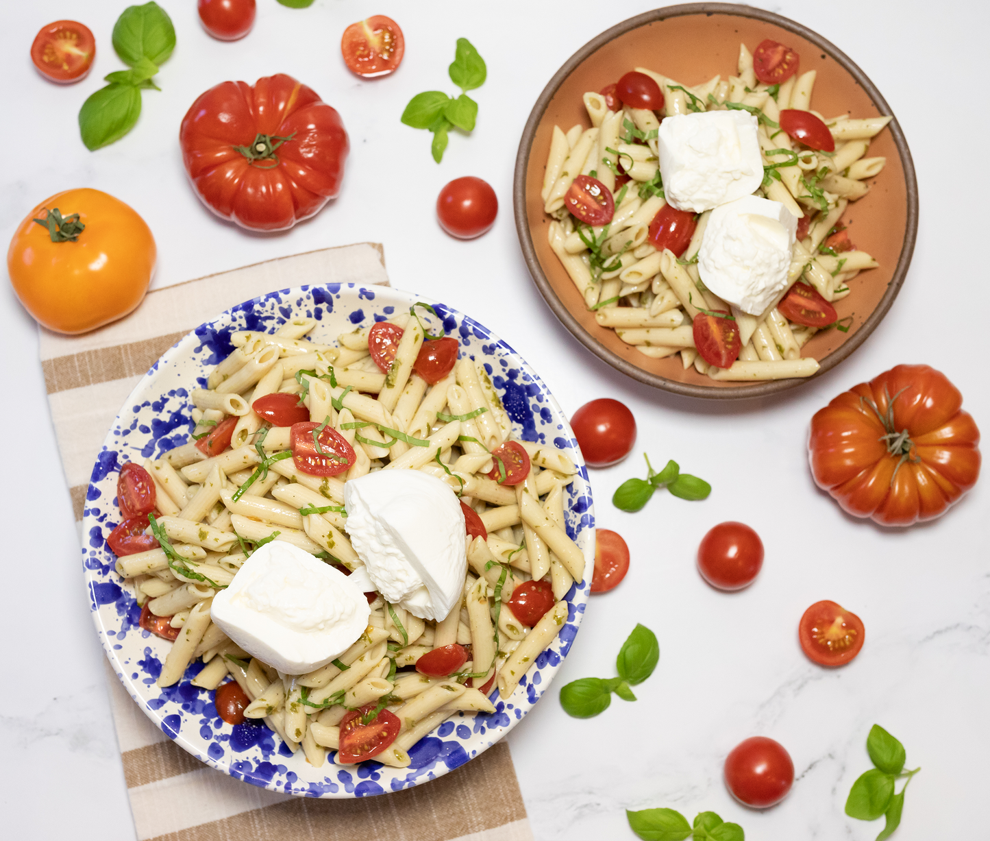 delicious, fresh bruschetta pasta salad